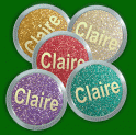 NEW Personalised or Plain Flat Glitter Ball Markers