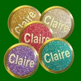 Personalised or Plain Glitter Ball Markers